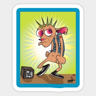 Punk Ren No Stimpy Sticker